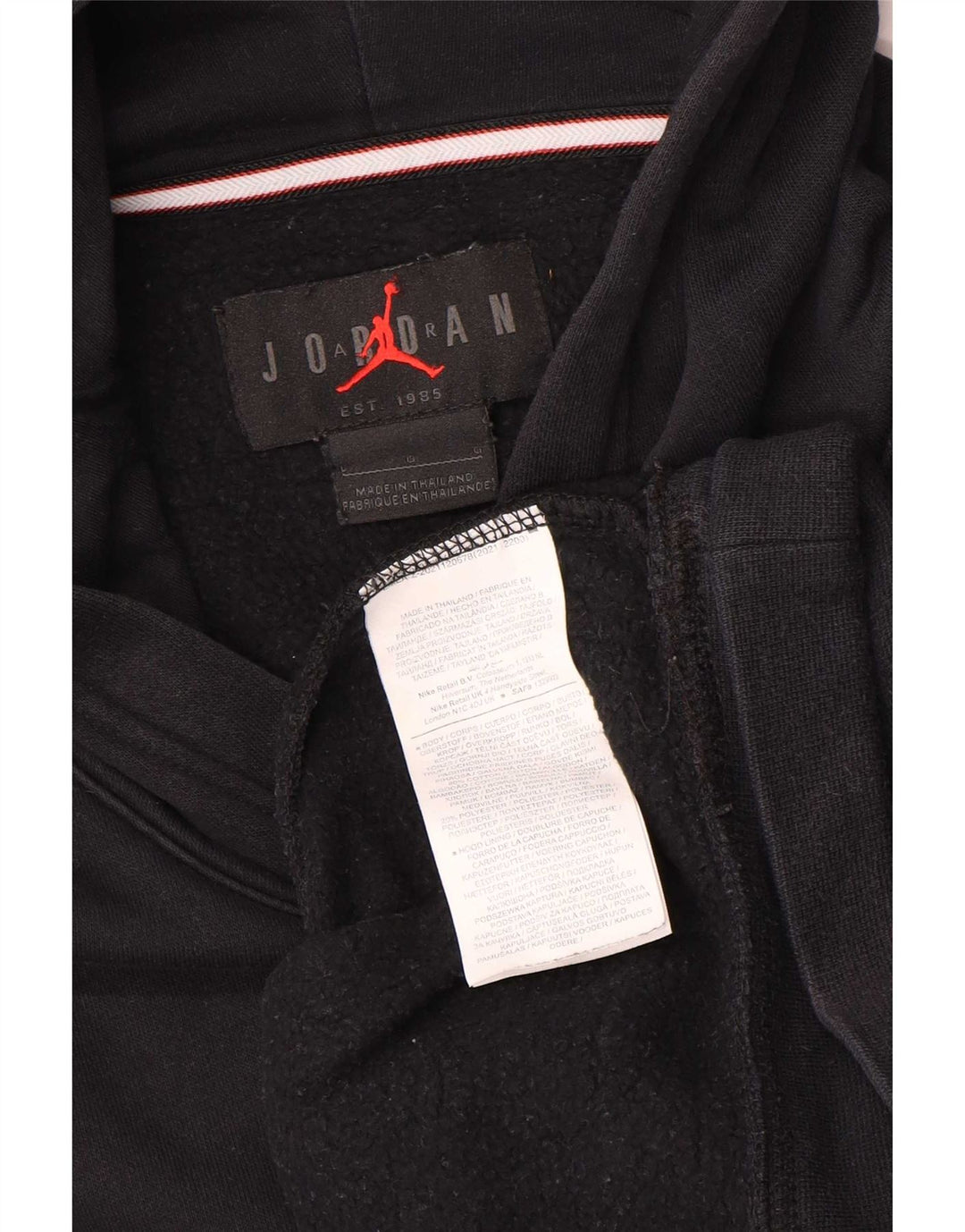 Jordan moletom com capuz masculino grande algodão preto