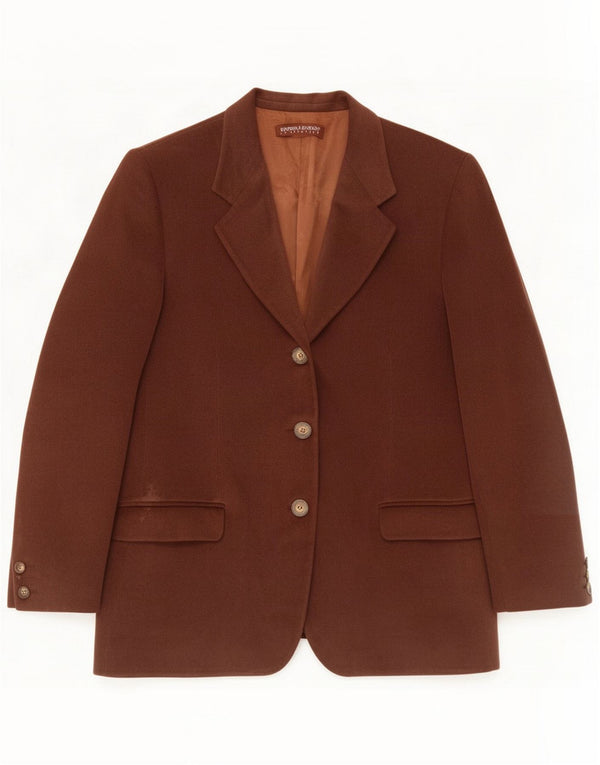 Mariella Burani Jaqueta blazer feminina de 3 botões IT 46 Viscose marrom grande