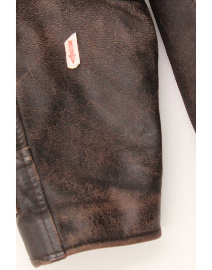 Jaqueta de couro masculina vintage Reino Unido 40 grande couro marrom