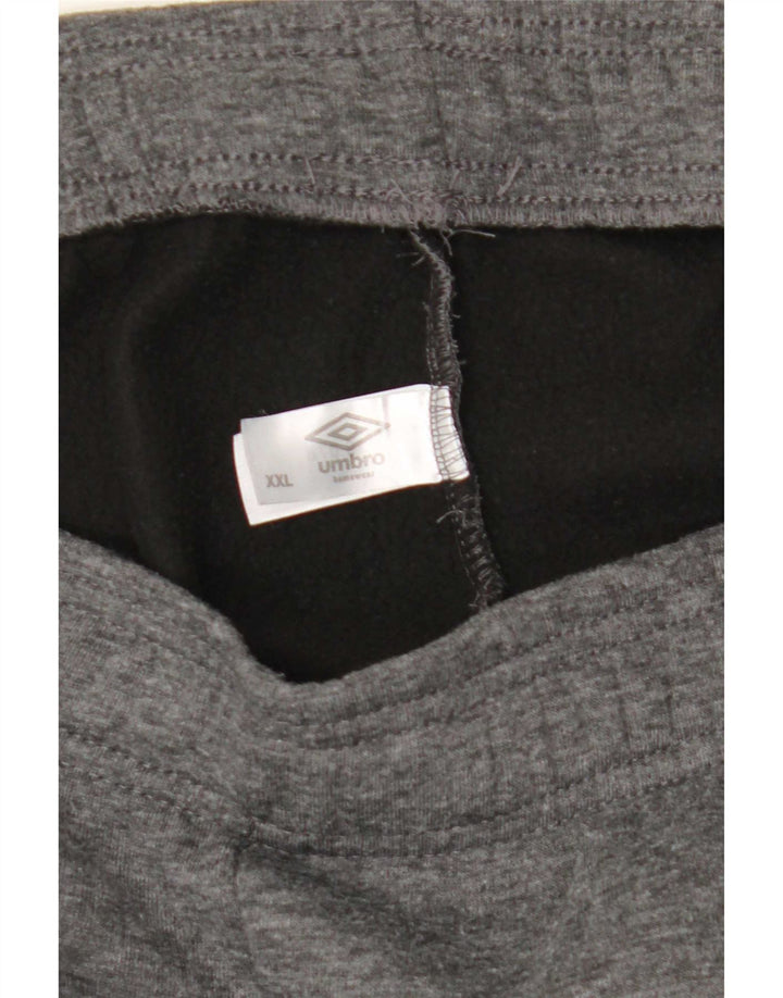 Umbro Calça de treino masculina Joggers 2XL Poliéster manchado cinza
