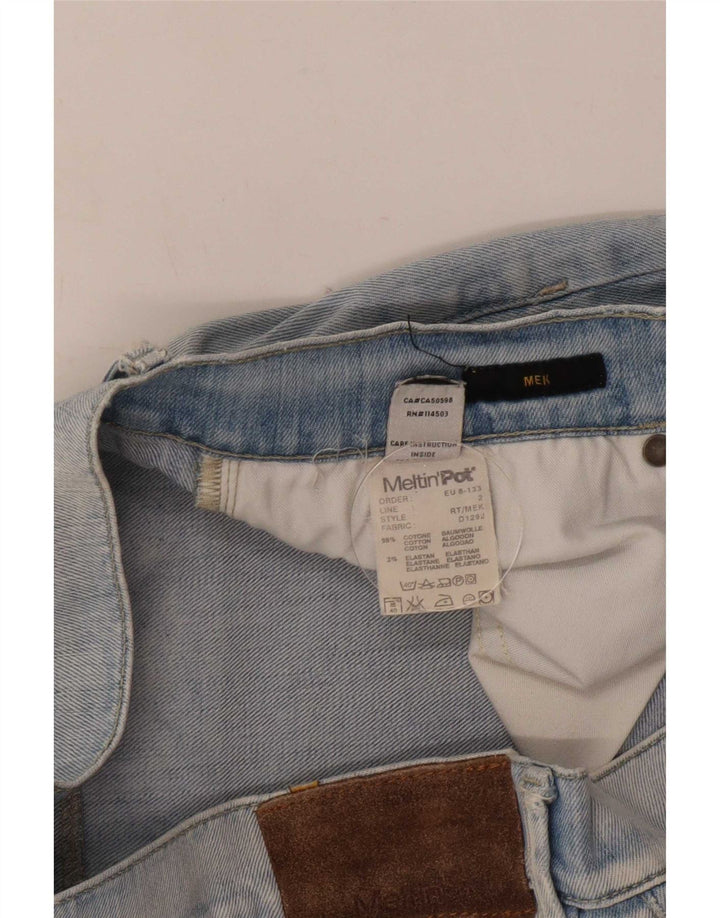 Meltin' Pot Calça jeans reta masculina W34 L32 algodão azul