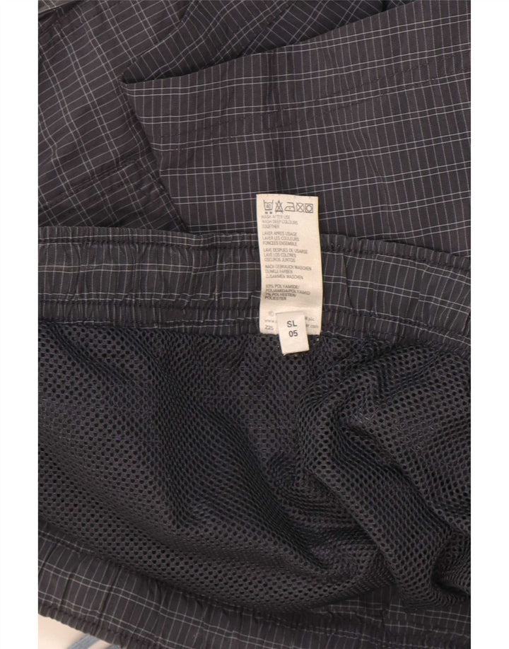 Shorts de natação masculino Marks & Spencer grande cinza xadrez poliamida