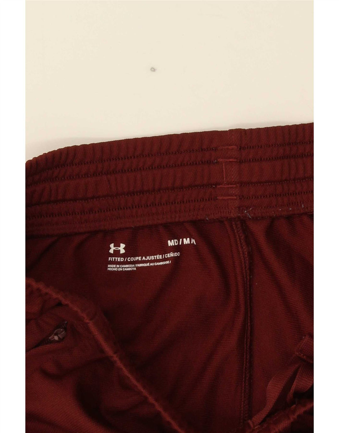 Under Armour Mens Calças de treino justas Borgonha média