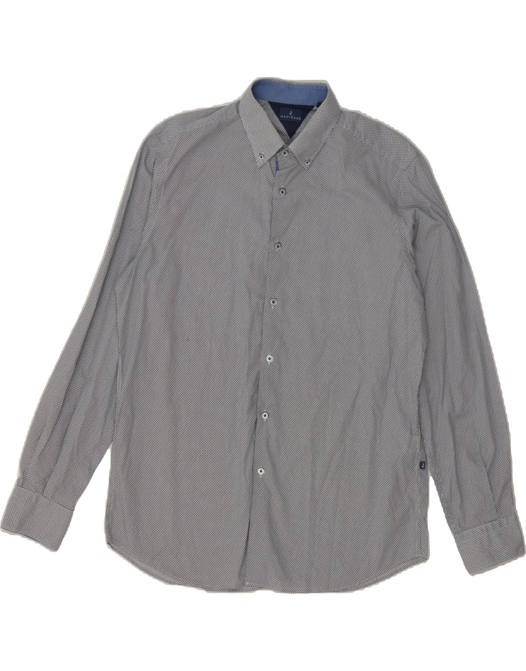 NAVIGARE Mens Shirt Medium Grey Check Cotton Vintage Navigare and Second-Hand Navigare from Messina Hembry 
