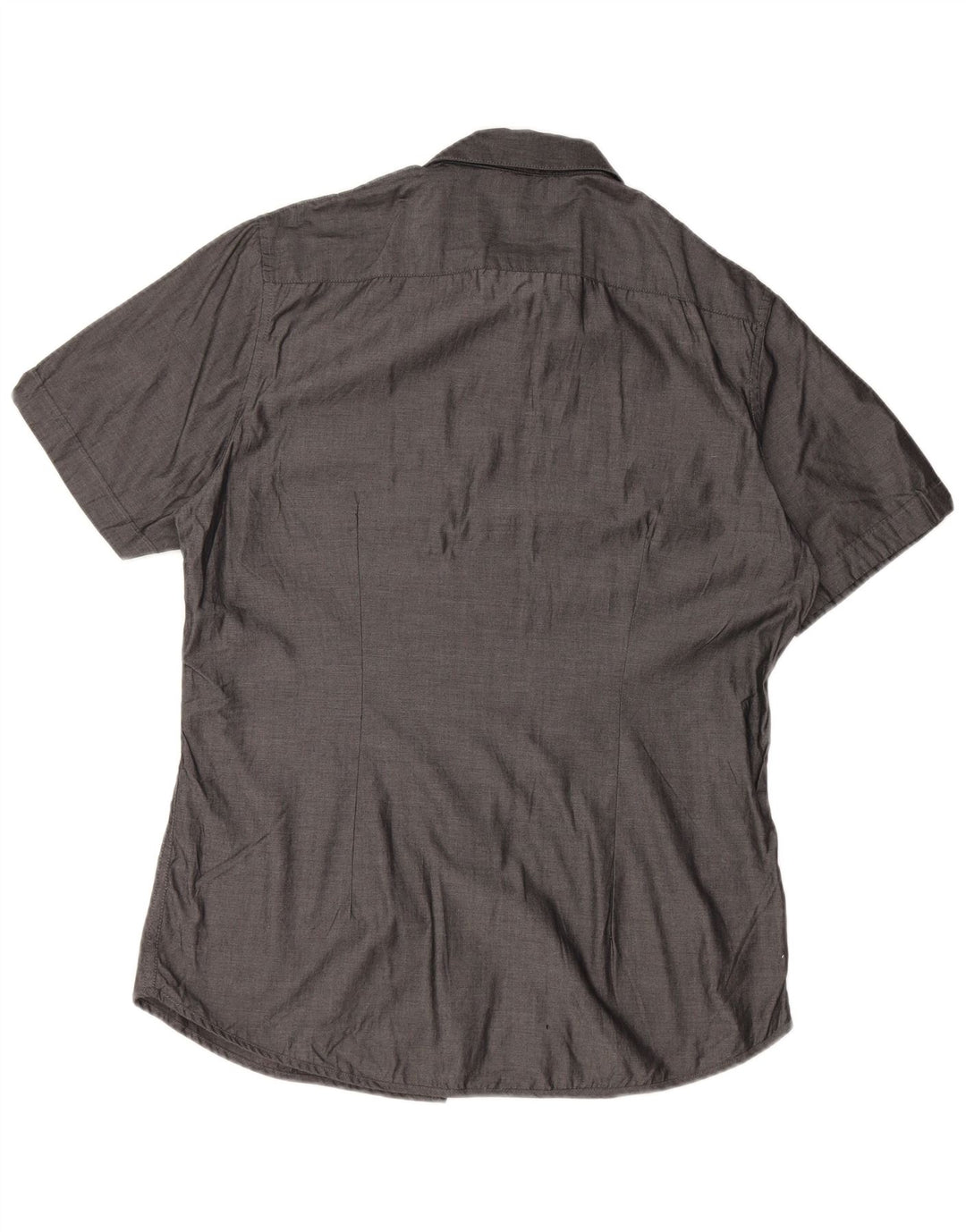 CALVIN KLEIN Camisa masculina de manga curta slim fit grande algodão cinza