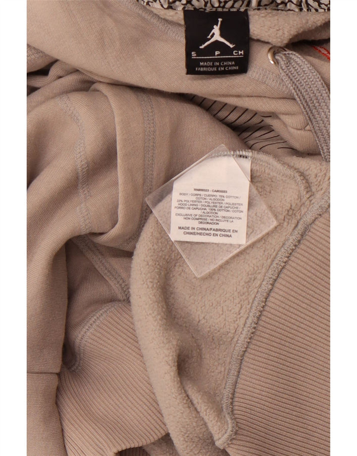 JORDAN Suéter masculino com capuz gráfico pequeno algodão cinza