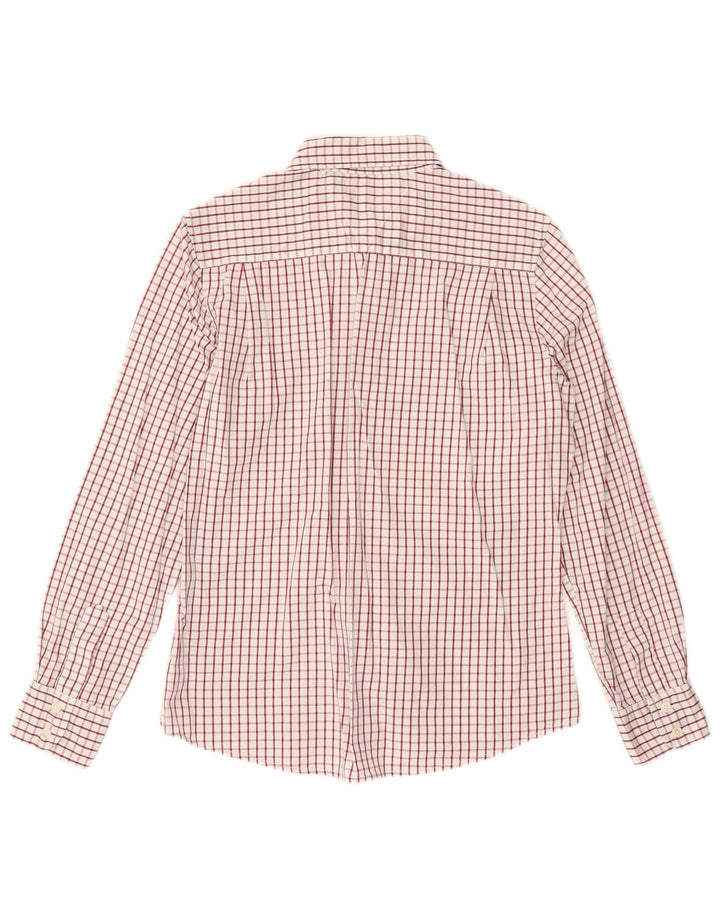 Camisa feminina TOMMY HILFIGER US 8 médio branco xadrez algodão