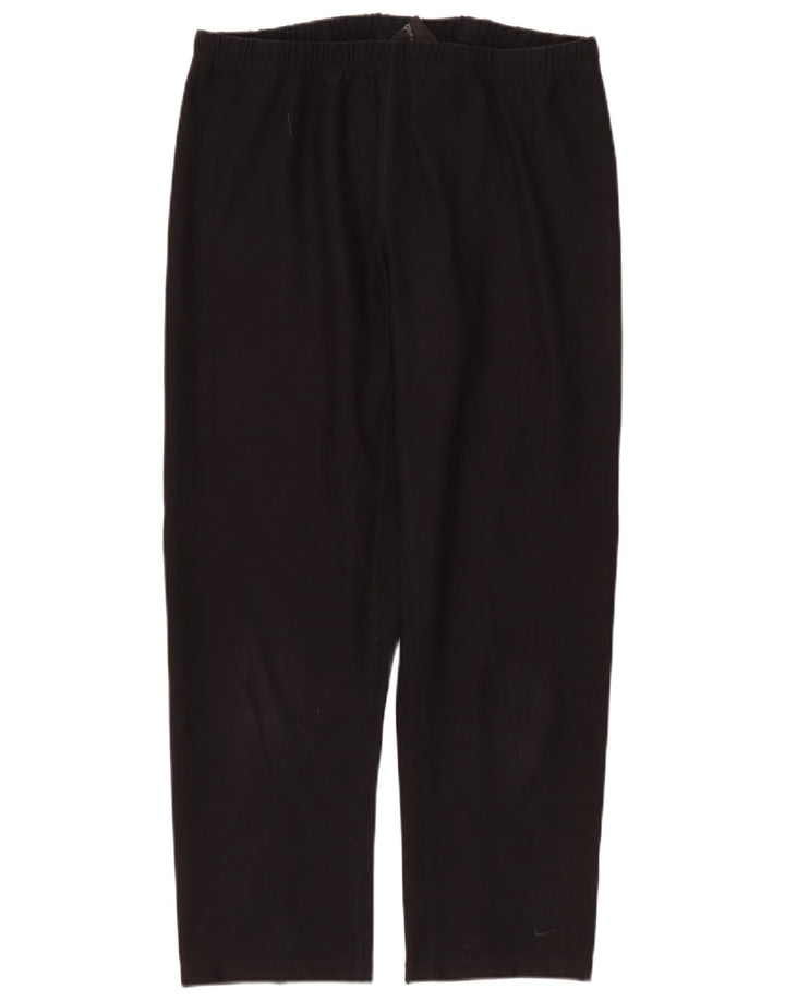 Calça de treino feminina NIKE Dri Fit UK 12 poliéster preto médio
