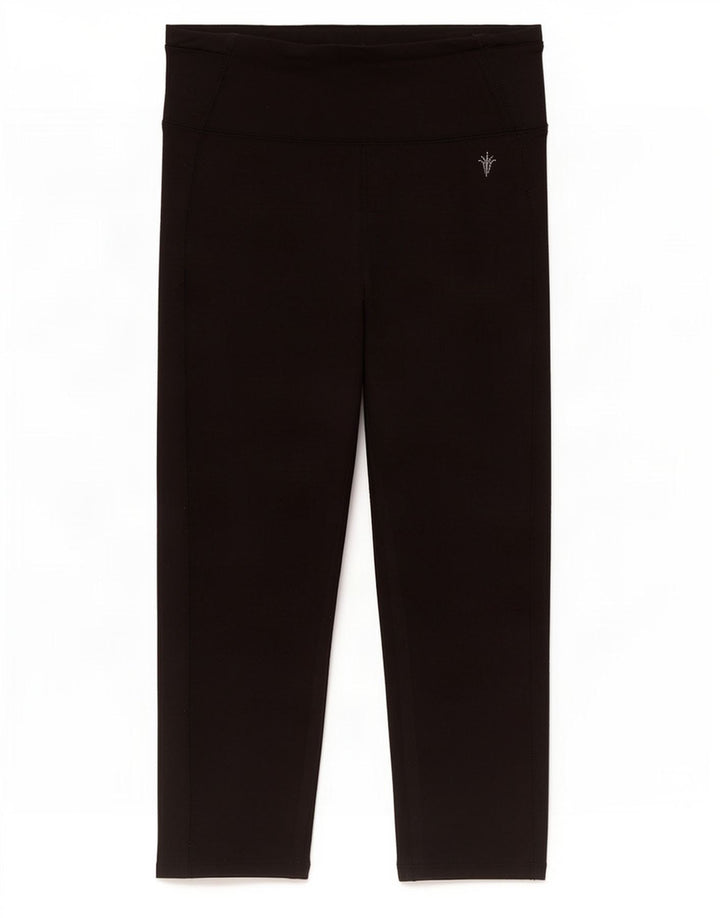 Leggings capri femininas Marks & Spencer Reino Unido 12 poliéster preto médio