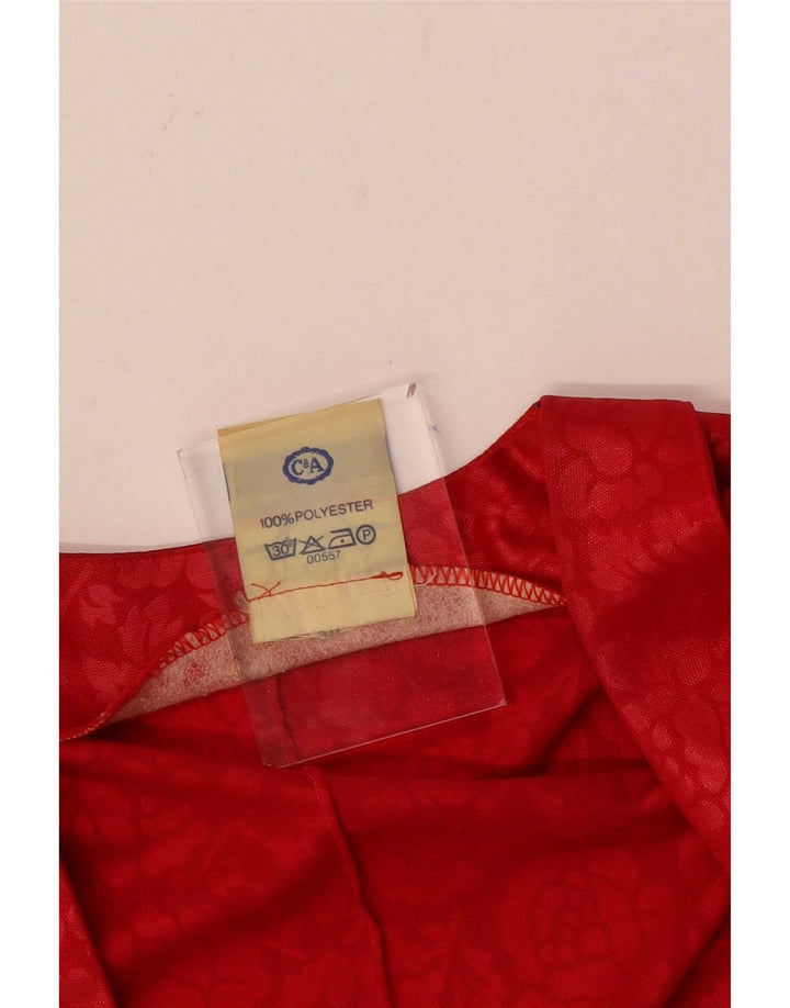 Bolero feminino C&A Top EU 38 poliéster floral vermelho médio