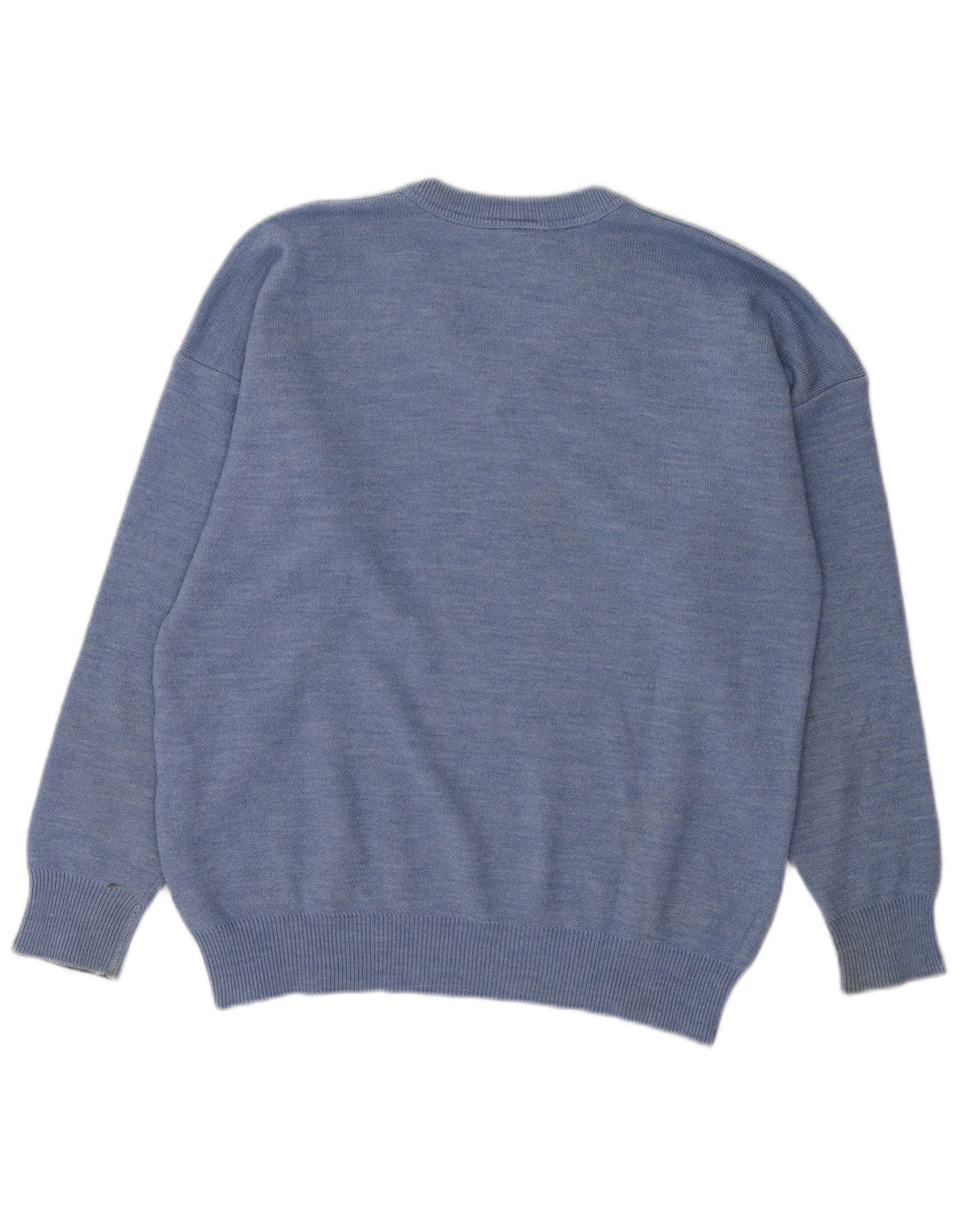Suéter masculino Lacoste com decote em V tamanho 5 grande lã azul