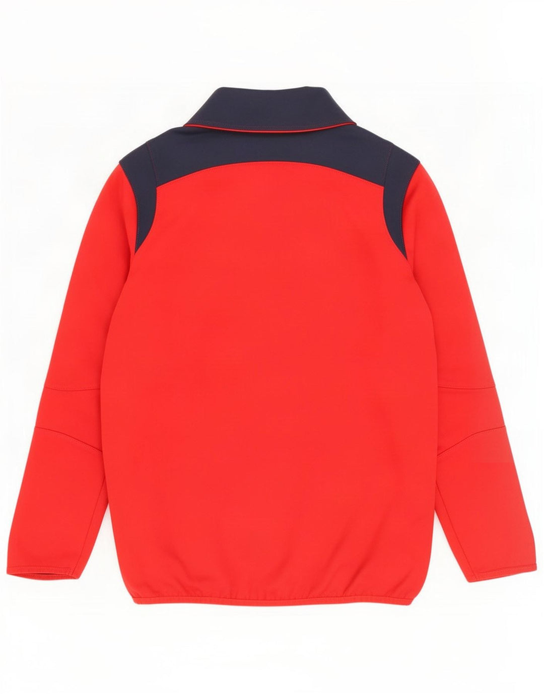 Suéter masculino Canterbury com gola e zíper gráfico pequeno vermelho