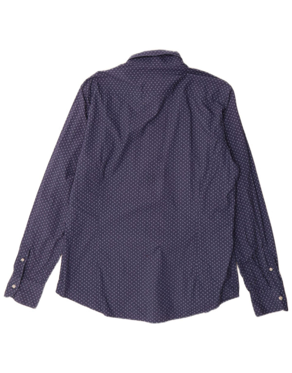 Camisa masculina Zara grande azul marinho floral