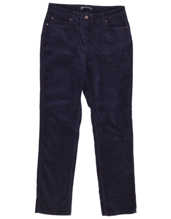 Crew Clothing Calça feminina casual slim UK 12 Médio W30 L30 Azul marinho