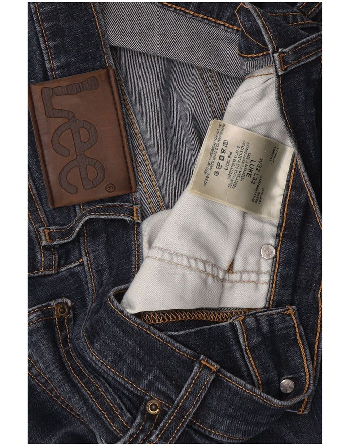 Lee Mens Luke Slim Jeans W32 L32 Azul Marinho Algodão
