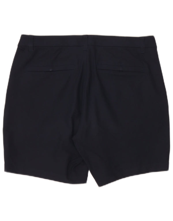 Lululemon Mens Chino Shorts W33 Poliéster Azul Marinho Médio