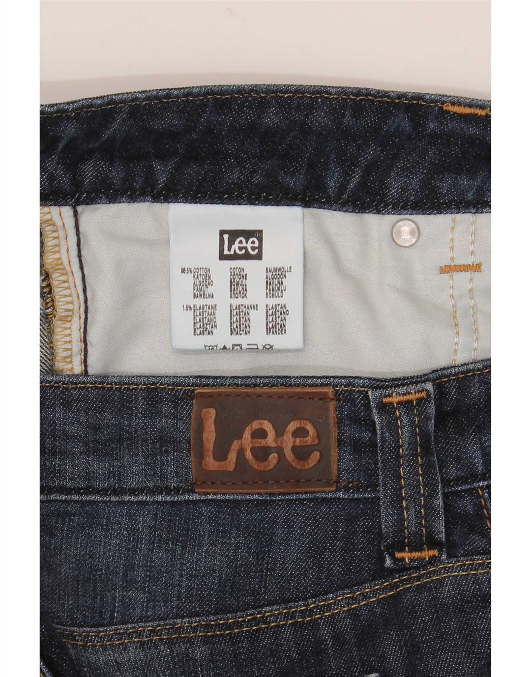 Lee Womens Marion Bootcut Jeans W30 L28 Azul Marinho Algodão