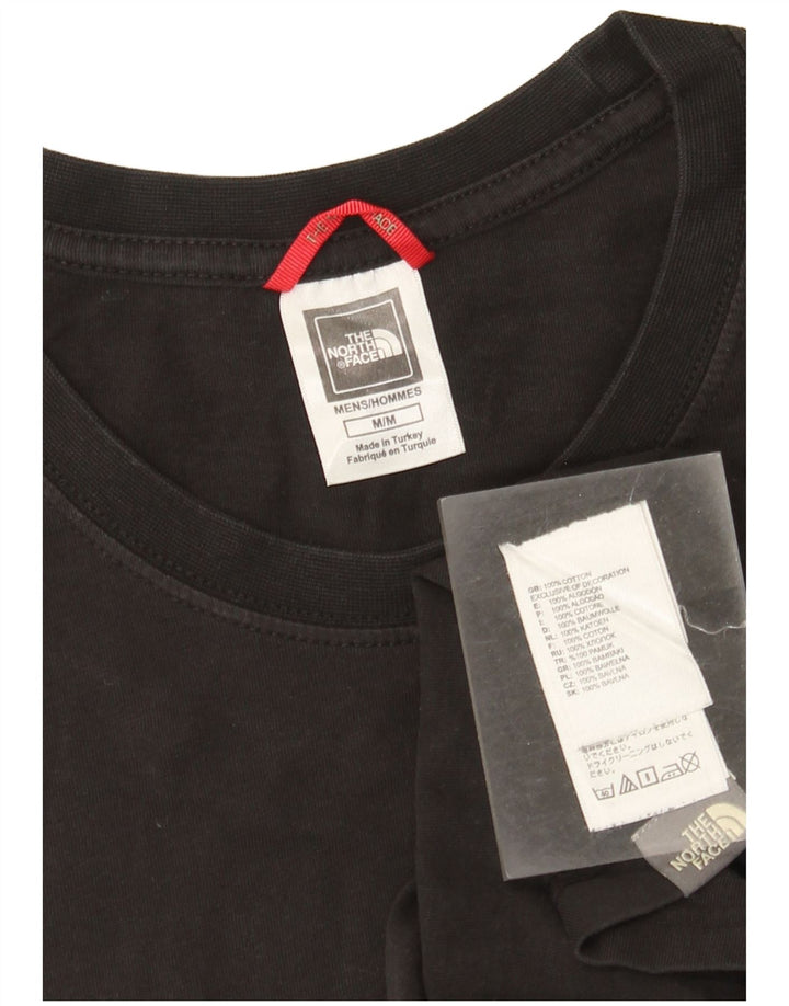 Camiseta gráfica masculina The North Face Top médio algodão preto