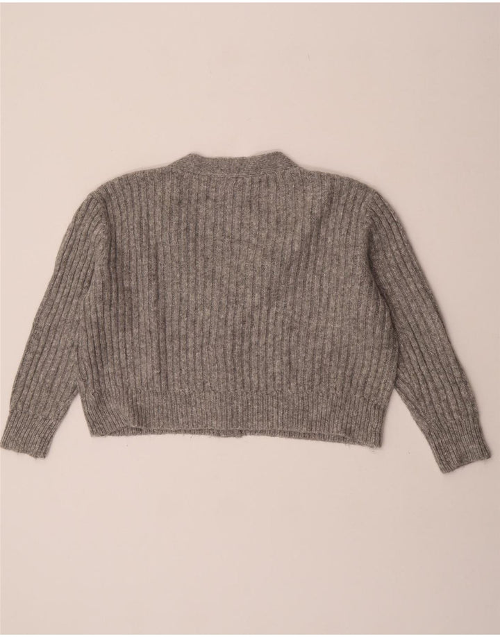 Suéter cardigã feminino Marks & Spencer crop oversized Reino Unido 16 grande cinza