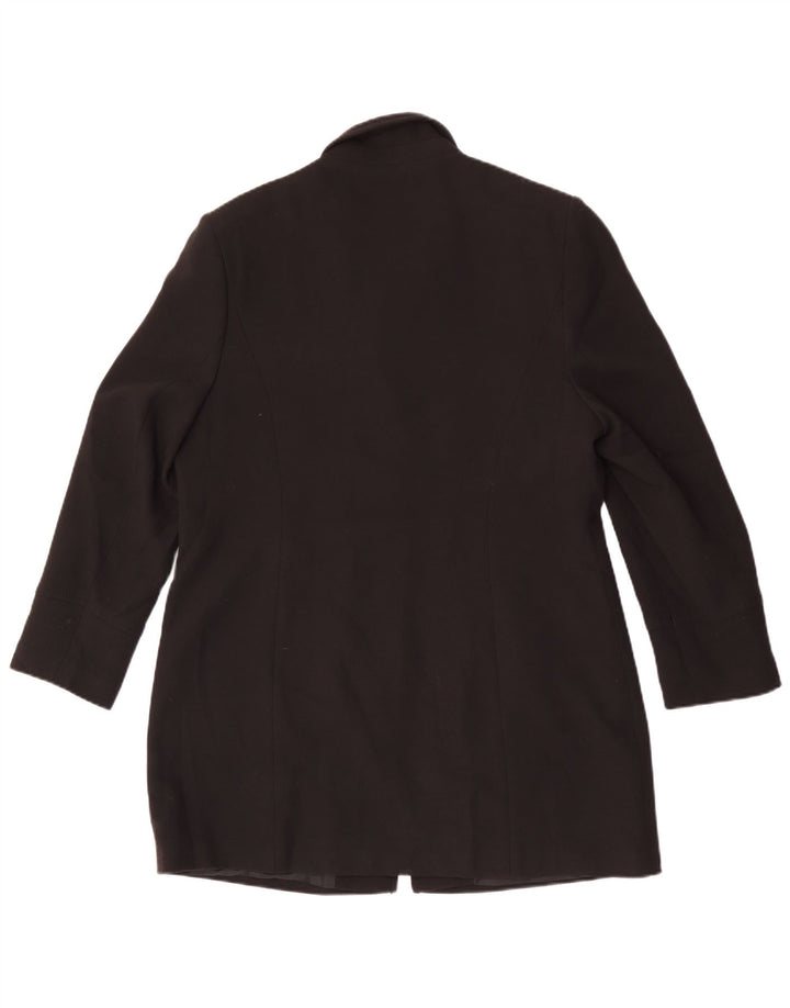Sobretudo feminino Marks & Spencer St. Michael UK 18 XL preto poliéster