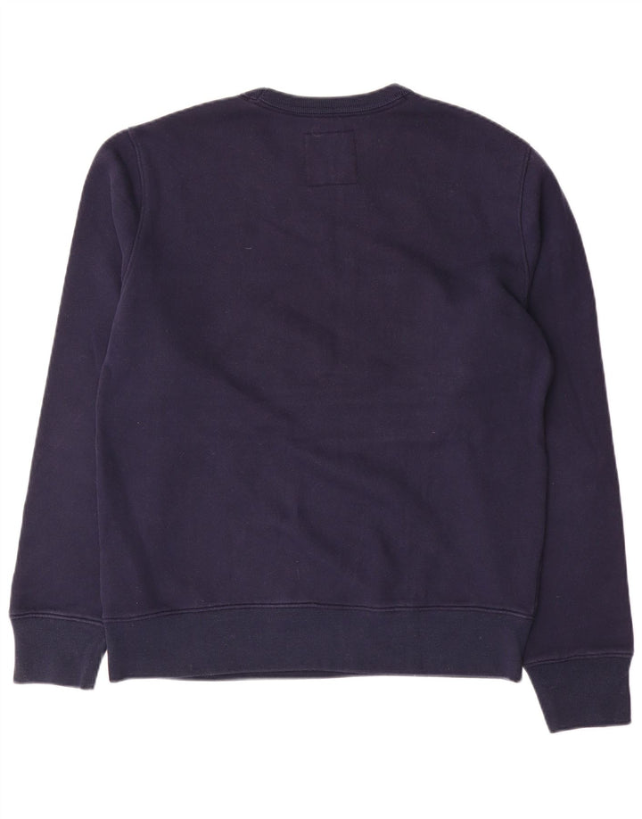 Hollister moletom masculino gráfico jumper médio azul marinho colorblock