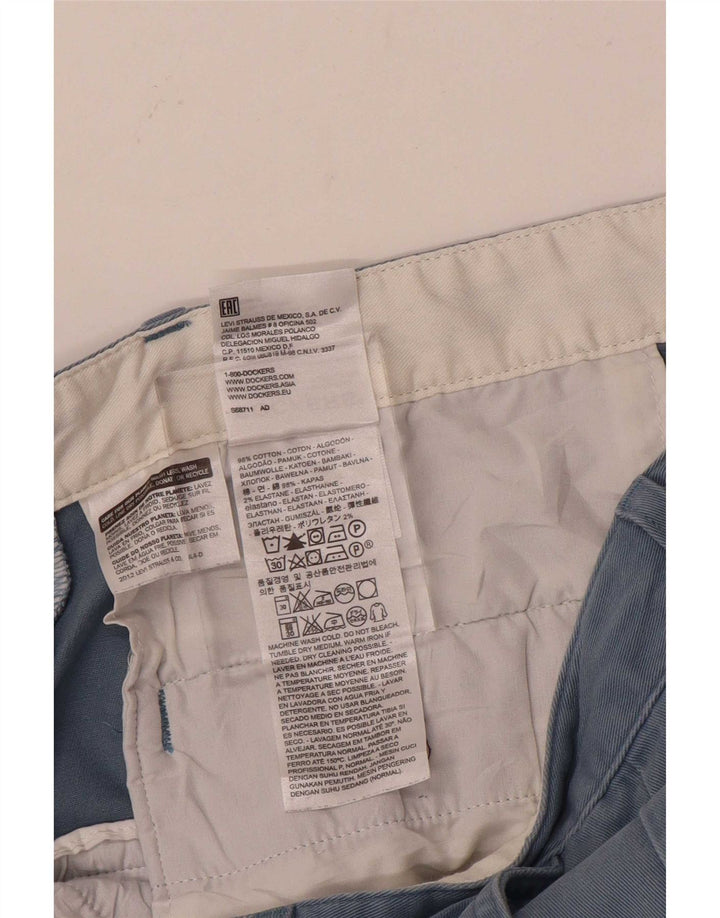 Shorts cargo masculino Dockers W34 grande algodão azul