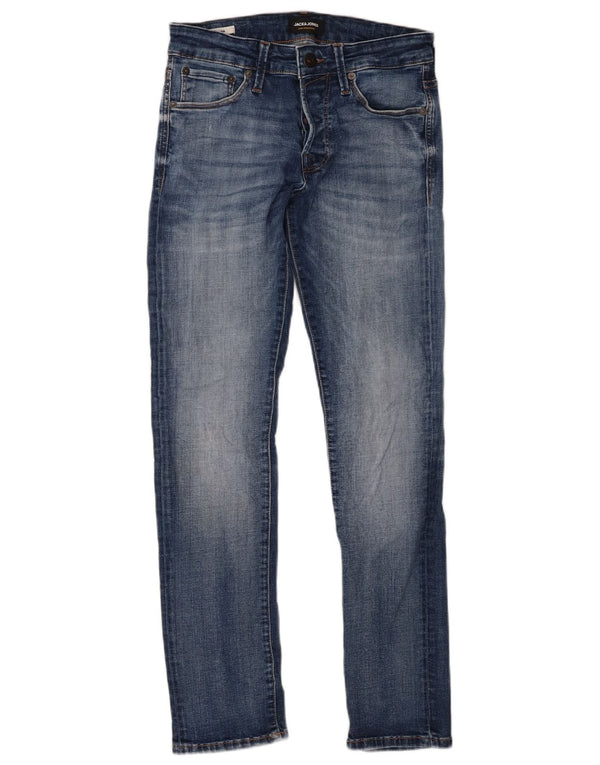 Jack & Jones Masculino GLENN Slim Jeans W28 L30 Azul Algodão