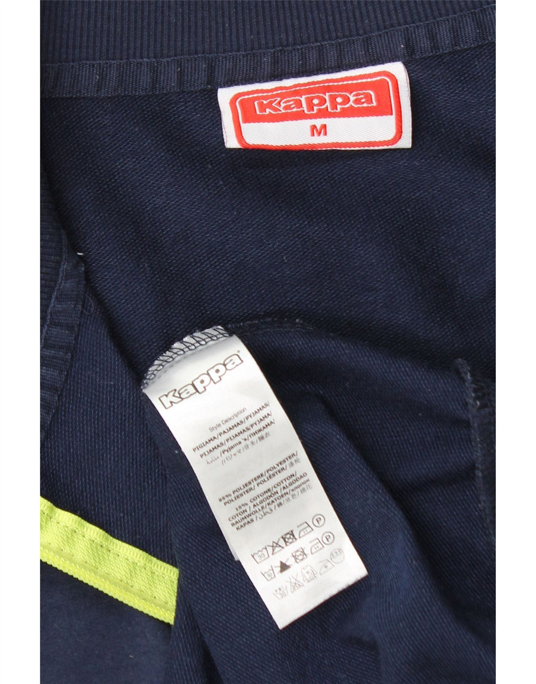 Kappa Mens Treino Top Jaqueta Médio Azul Marinho Colourblock Poliéster