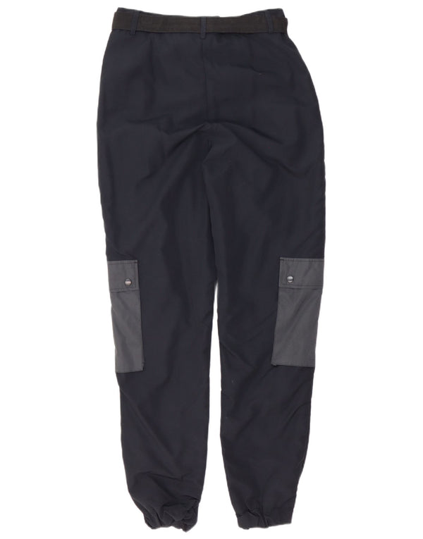Calça jogger feminina Ellesse UK 8 pequena preta colorblock nylon