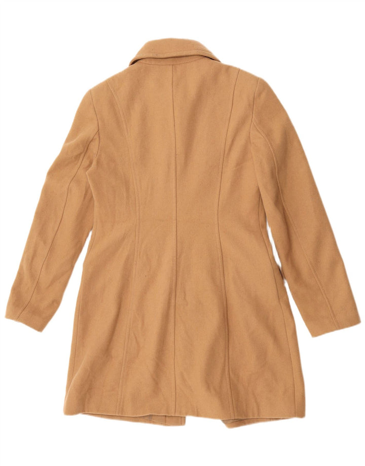 Sobretudo feminino Benetton UK 12 lã bege médio