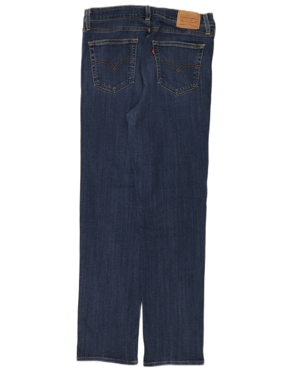 Calça jeans feminina Levi's 724 High Rise Straight W30 L32 azul marinho algodão