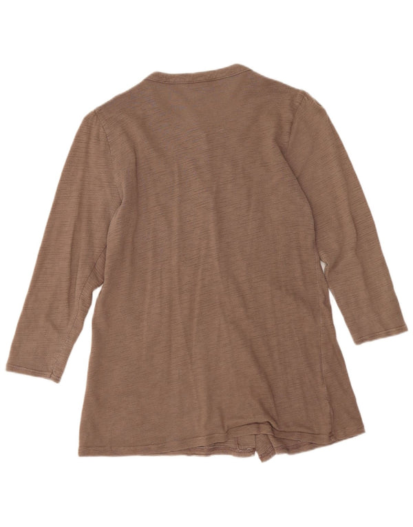 Blusa feminina Topshop manga 3/4 Reino Unido 8 pequena cinza