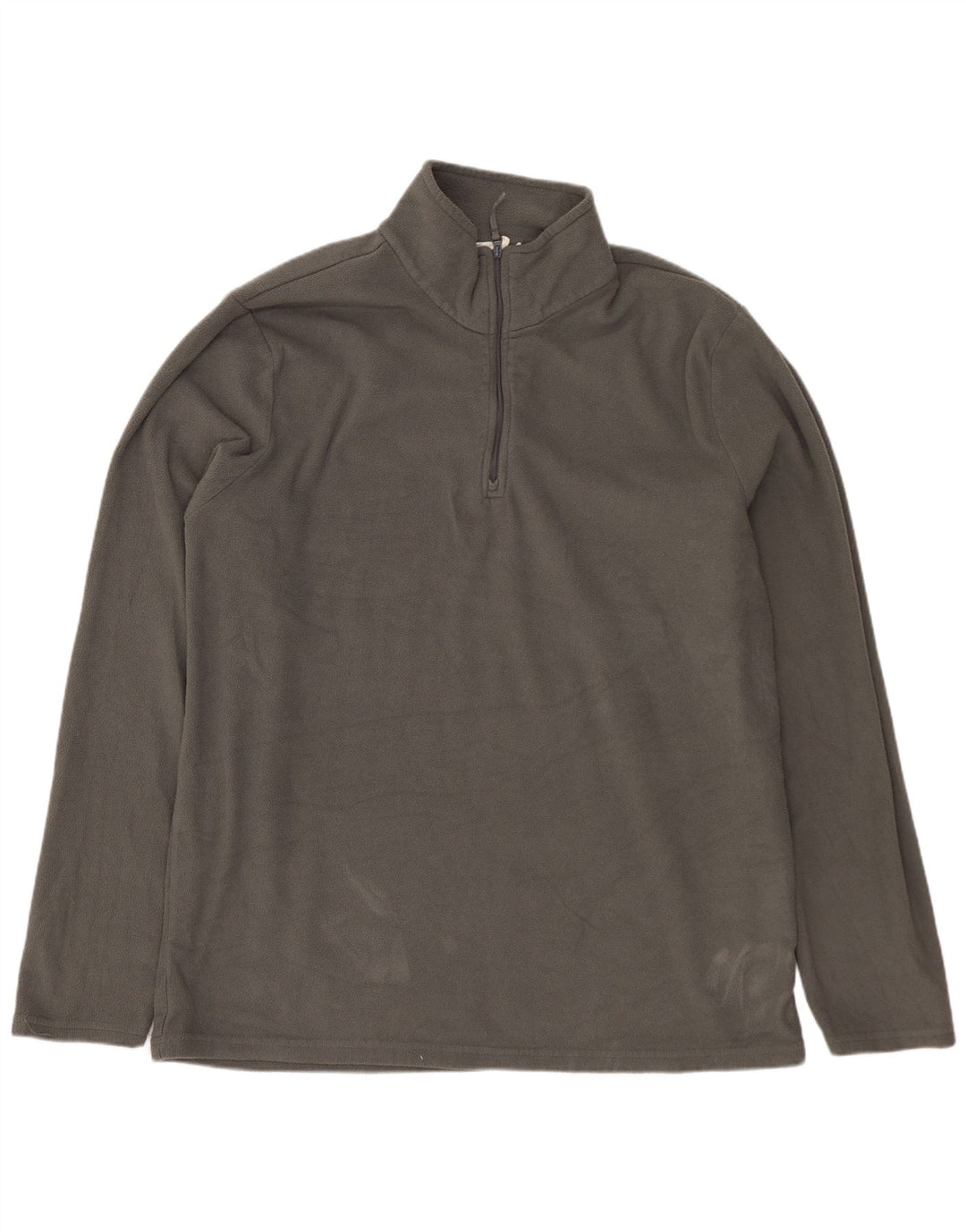 MOUNTAIN WAREHOUSE Suéter masculino de lã com zíper e gola grande poliéster cinza