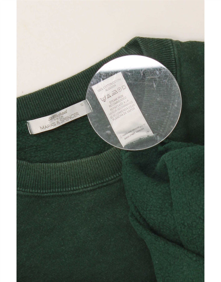 Suéter masculino Marks & Spencer St. Michael de algodão verde pequeno
