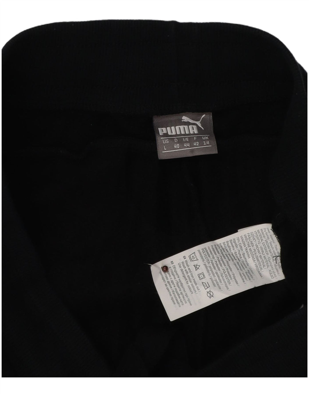 Calça de treino feminina PUMA Joggers UK 14 grande algodão azul marinho