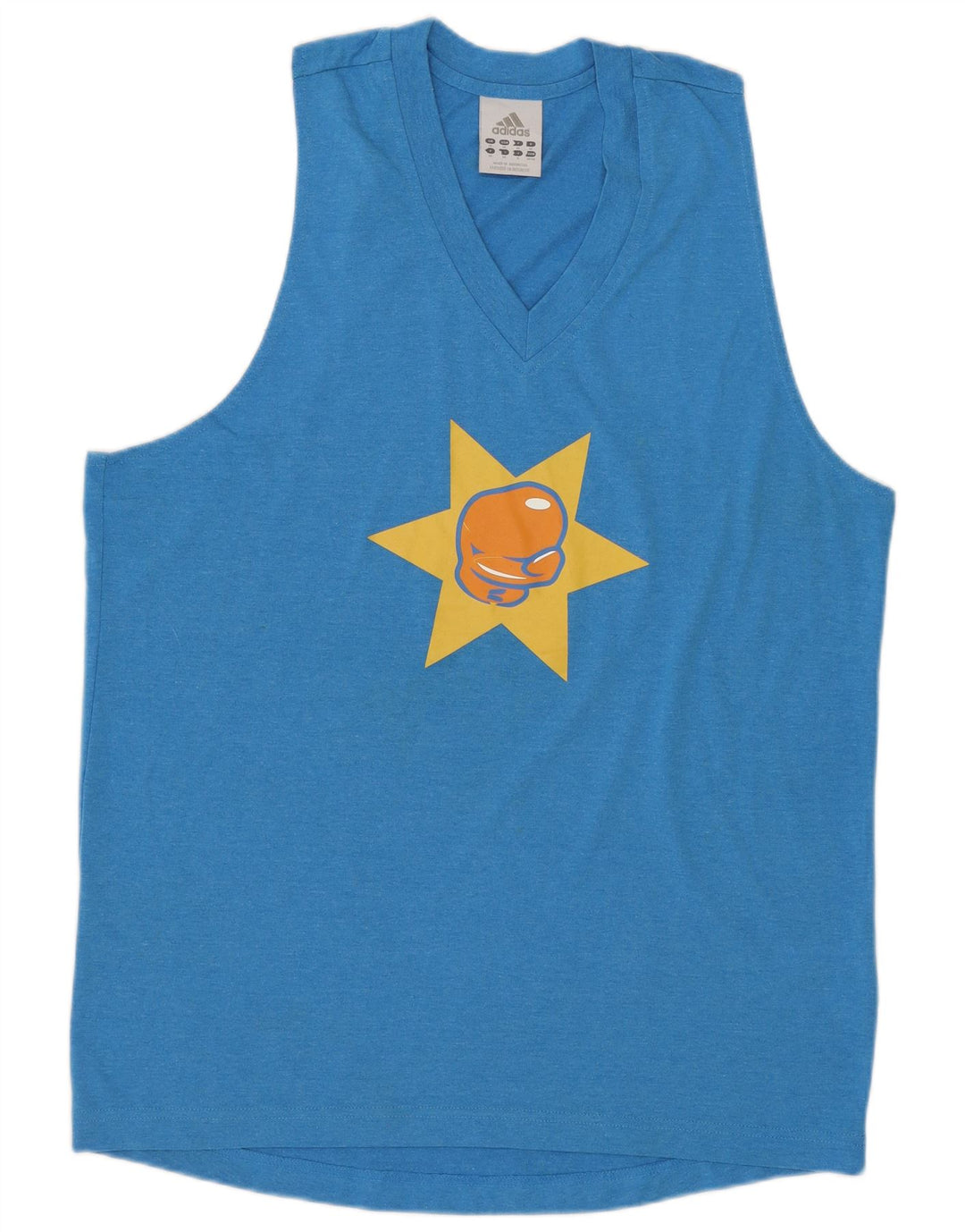 ADIDAS Mens Graphic Vest Top Médio Poliéster Azul