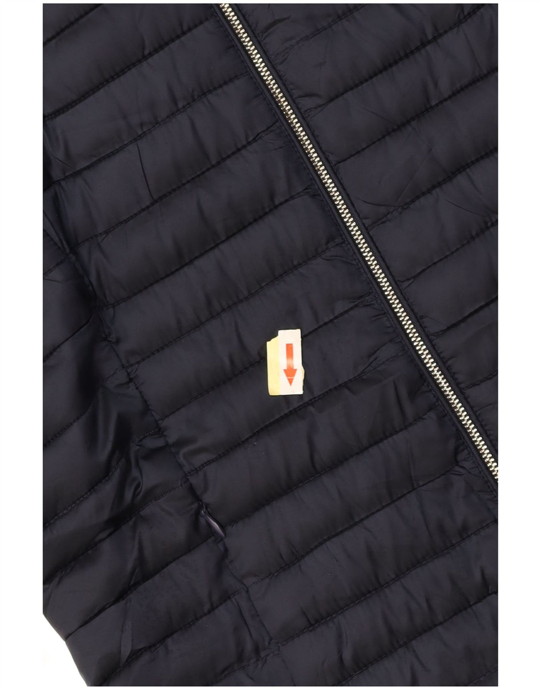 Jaqueta acolchoada com capuz feminino MASSIMO DUTTI Reino Unido 10 pequeno azul marinho