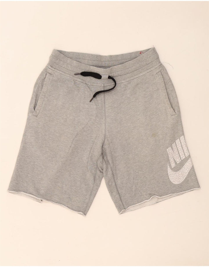 Shorts esportivos gráficos masculinos Nike médio cinza algodão