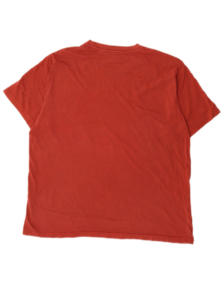 Camiseta masculina relaxada Levi's Top grande de algodão vermelho