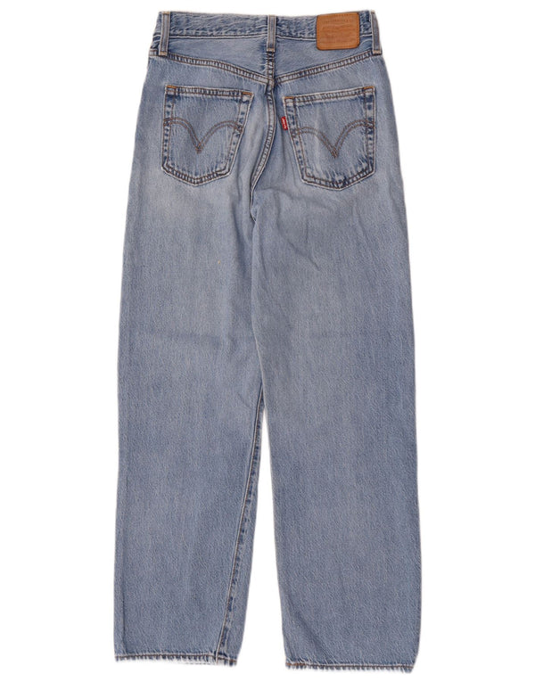 Calça jeans feminina Levi's Ribcage cintura alta reta W26 L27 algodão azul