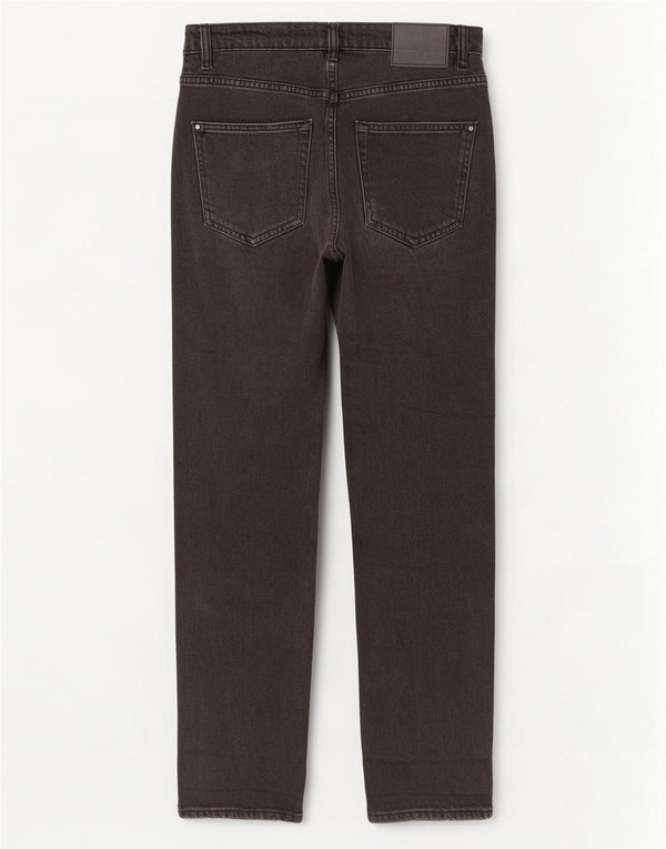 Zara Jeans feminino de cintura alta UE 38 pequeno W28 L27 cinza