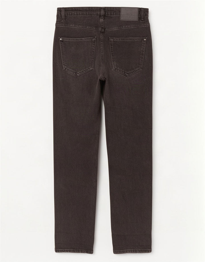 Zara Jeans feminino de cintura alta UE 38 pequeno W28 L27 cinza
