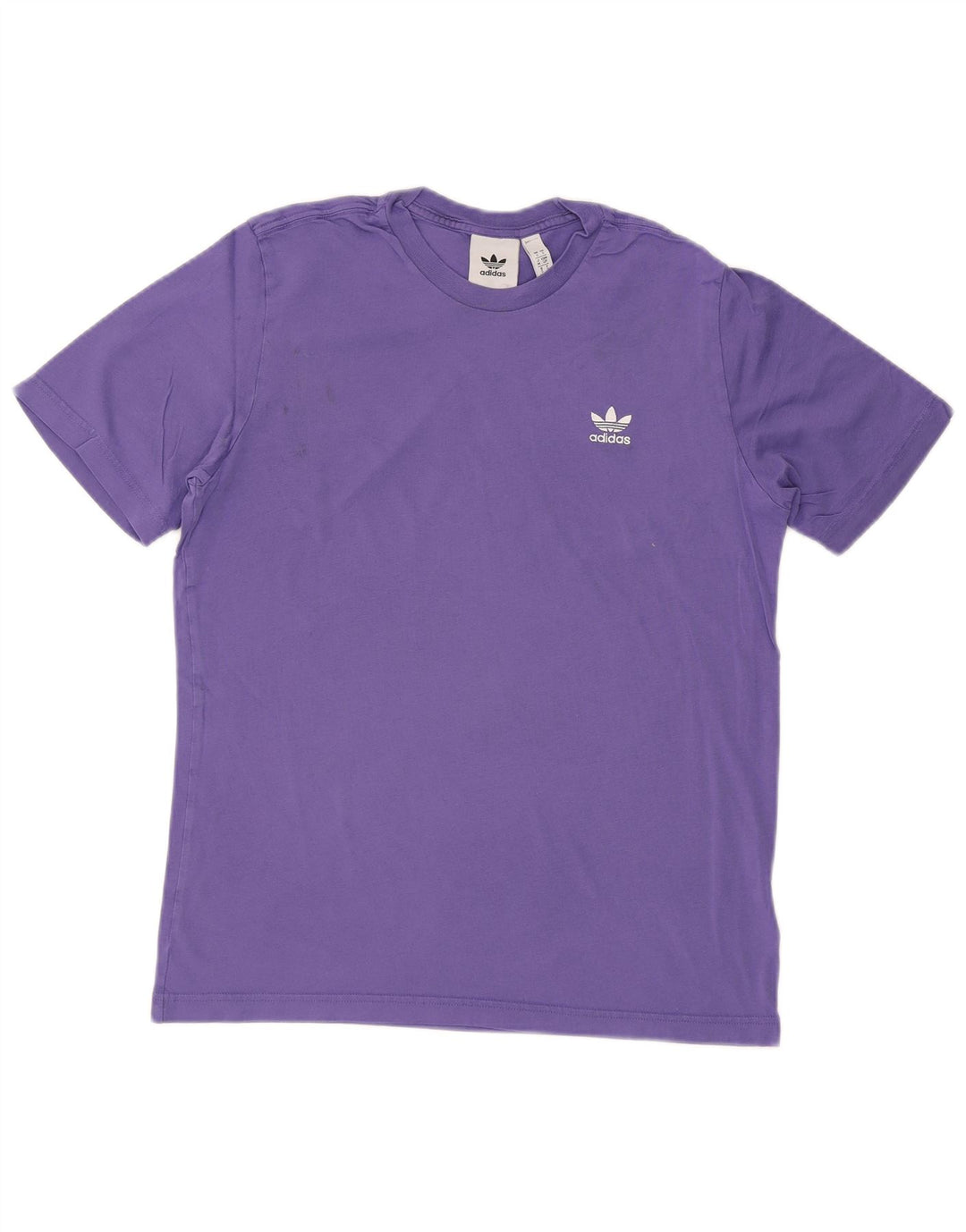 ADIDAS Mens T-Shirt Top Pequeno Algodão Roxo