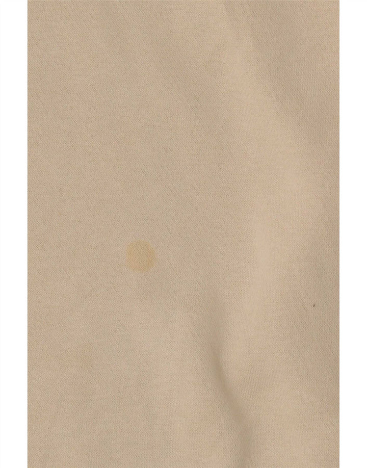 Zara Womens Oversized Hoodie Jumper Reino Unido 14 Algodão Bege Médio