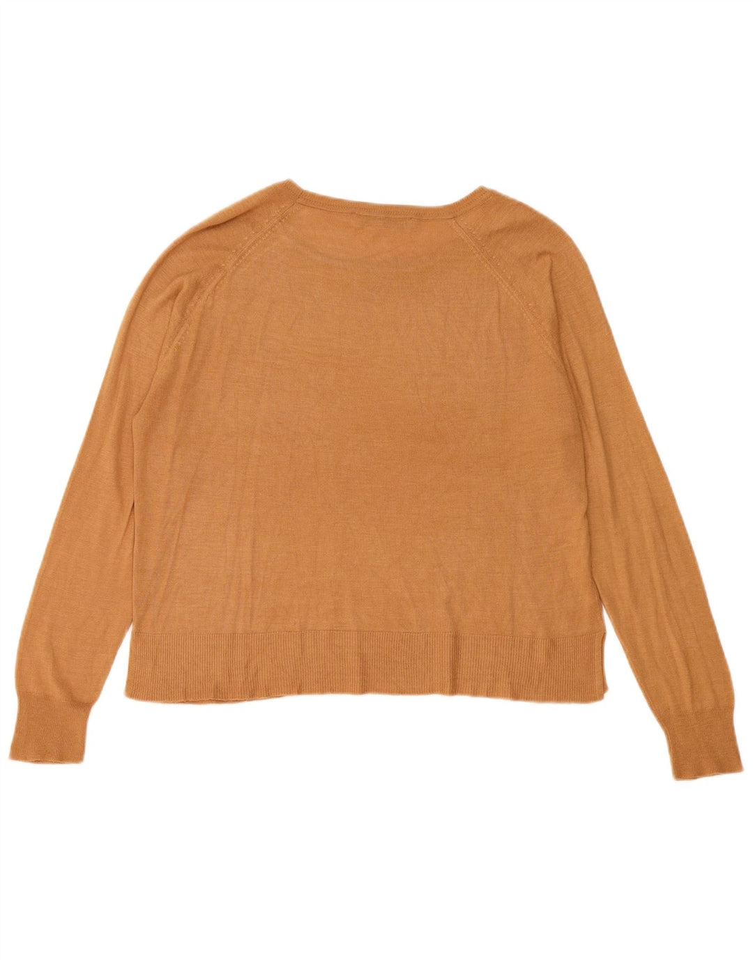 Suéter feminino Zara com gola canoa Reino Unido 14 médio bege