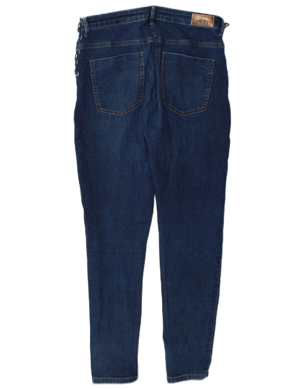 Calça jeans skinny feminina Zara EU 42 grande W32 L28 azul algodão