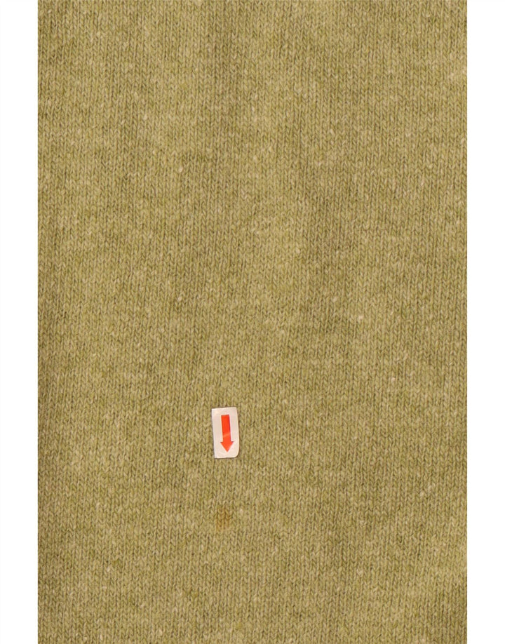 Saia midi de malha feminina vintage média W28 lã verde