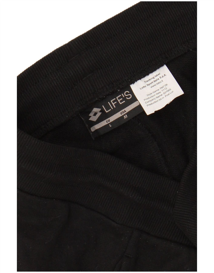 LOTTO Calça de treino masculina Joggers médio preto