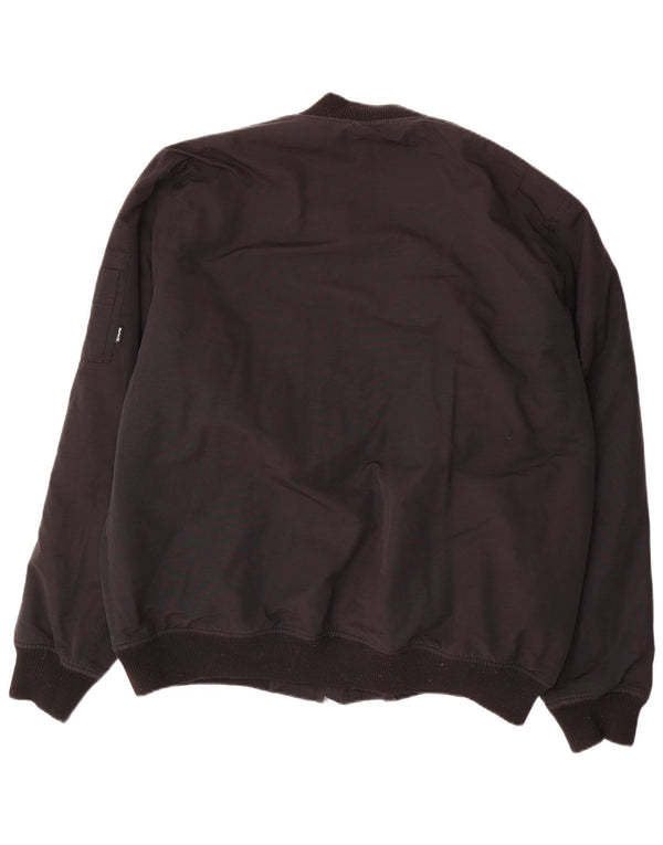 Jaqueta bomber masculina HURLEY Reino Unido 44 2XL nylon preto