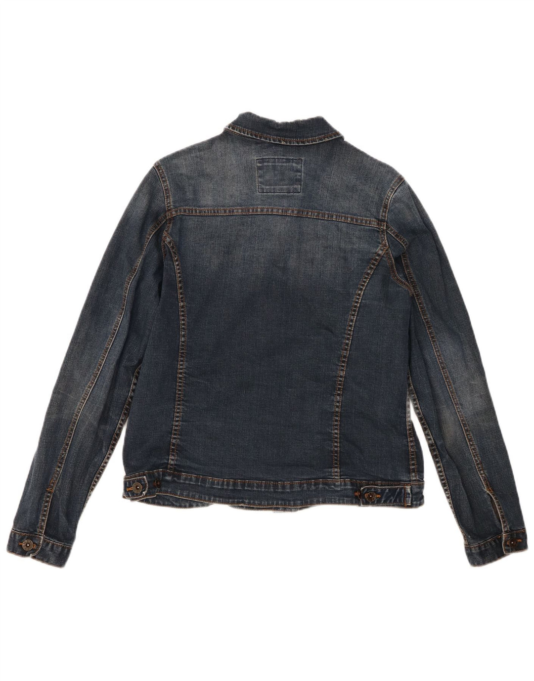 Jaqueta jeans feminina Fat Face UK 14 algodão azul médio